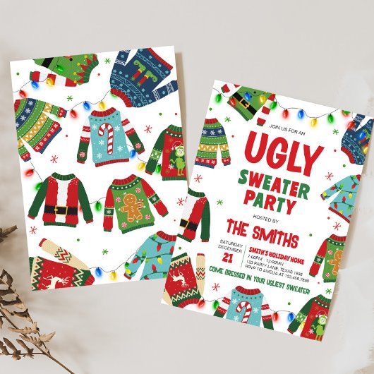 Ugly Sweater Fun Weihnachts-Party Einladung