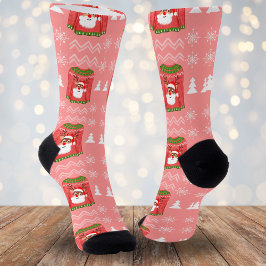 Ugly Sweater Funny Rentier Weihnachtsmuster Socken