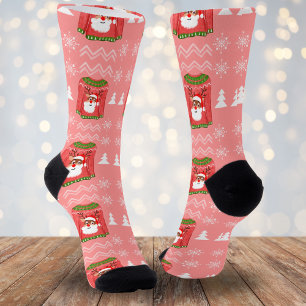 Ugly Sweater Funny Rentier Weihnachtsmuster Socken
