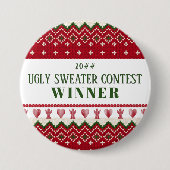Ugly Sweater gegossen Hyge Angels Herz Weihnachten Button (Vorderseite)