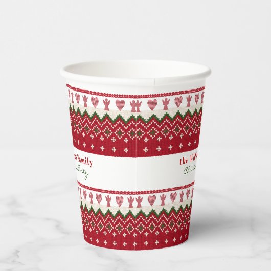 Ugly Sweater gegossen Hyge Angels Herz Weihnachten Pappbecher (Rechts)