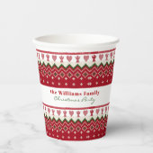 Ugly Sweater gegossen Hyge Angels Herz Weihnachten Pappbecher (Vorderseite)