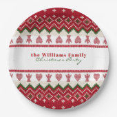 Ugly Sweater gegossen Hyge Angels Herz Weihnachten Pappteller (Vorderseite)