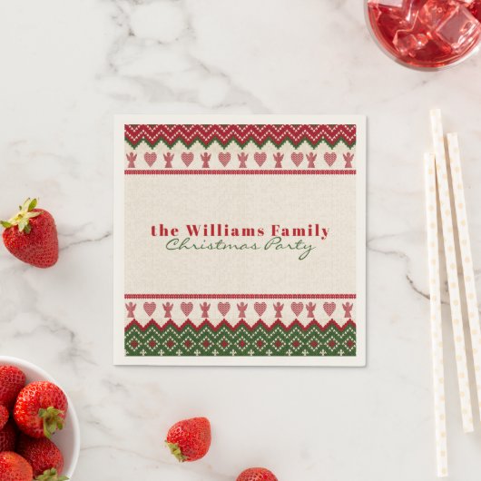 Ugly Sweater gegossen Hyge Angels Herz Weihnachten Serviette (Beispiel)