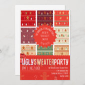 Ugly Sweater Gingerbread Knit Christmas Party Einladung (Vorne/Hinten)