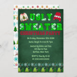 Ugly Sweater Green Chalkboard Weihnachtsfest Party Einladung<br><div class="desc">Sie werden diese grüne Chalkboard Texturen mit Pullover-Typografie mit hässlichen Pullover in rot und grün Liebe. Ideal für Ihr hässliches Weihnachtsweihnachtsfest!</div>