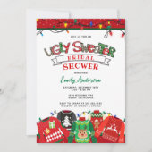Ugly Sweater Holiday Brautparty Einladung (Vorderseite)