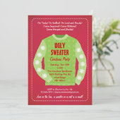 Ugly Sweater Holiday Party Einladung (Stehend Vorderseite)