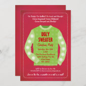 Ugly Sweater Holiday Party Einladung (Vorne/Hinten)