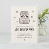 Ugly Sweater Holiday Party Einladung (Stehend Vorderseite)