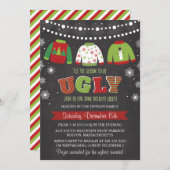 Ugly Sweater Holiday Weihnachten Party Einladung (Vorne/Hinten)