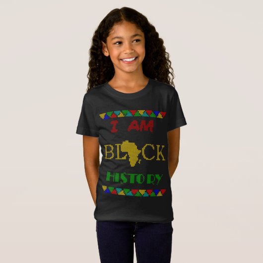 Ugly Sweater I bin Black History African Black Pri T-Shirt (Vorne ganz)