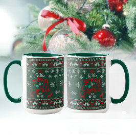 Ugly Sweater ist die Jahreszeit, um grünen Kaffee Tasse