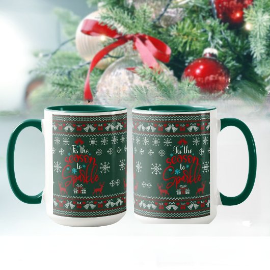 Ugly Sweater ist die Jahreszeit, um grünen Kaffee  Tasse
