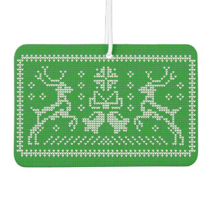 Ugly Sweater Jingle Glocken Weihnachtsdehirsche gr Autolufterfrischer
