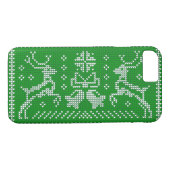 Ugly Sweater Jingle Glocken Weihnachtsdehirsche gr Case-Mate iPhone Hülle (Rückseite (Horizontal))
