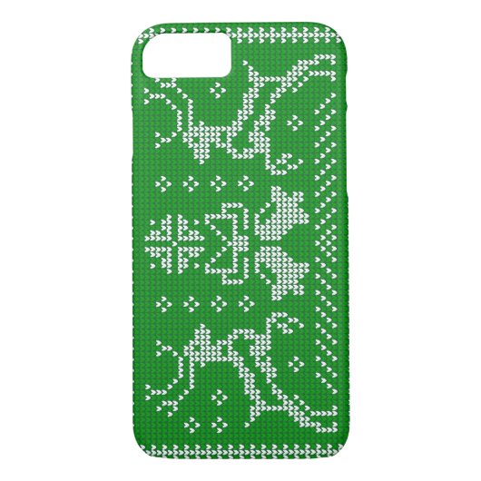 Ugly Sweater Jingle Glocken Weihnachtsdehirsche gr Case-Mate iPhone Hülle (Rückseite)