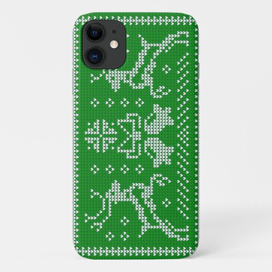 Ugly Sweater Jingle Glocken Weihnachtsdehirsche gr Case-Mate iPhone Hülle (Rückseite)