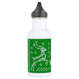 Ugly Sweater Jingle Glocken Weihnachtsdehirsche gr Edelstahlflasche