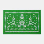 Ugly Sweater Jingle Glocken Weihnachtsdehirsche gr Fußmatte (Vorderseite)