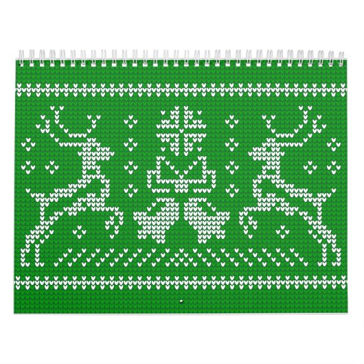 Ugly Sweater Jingle Glocken Weihnachtsdehirsche gr Kalender (Titelbild)