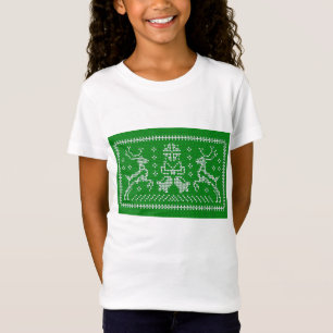 Ugly Sweater Jingle Glocken Weihnachtsdehirsche gr T-Shirt