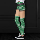 Ugly Sweater Kelly Green Kurz Skirt | Mittelhaut Leggings