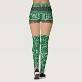 Ugly Sweater Kelly Green Kurz Skirt | Mittelhaut Leggings (Rückseite)