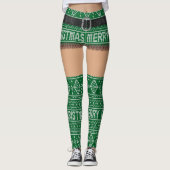 Ugly Sweater Kelly Green Kurz Skirt | Mittelhaut Leggings (Vorderseite)