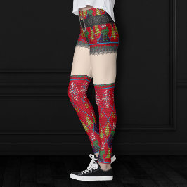 Ugly Sweater Kurz Skirt Oberschenkel | Blasse Haut Leggings