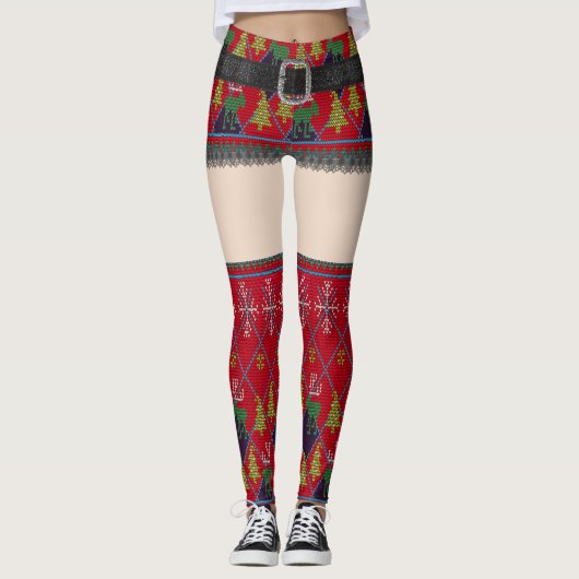 Ugly Sweater Kurz Skirt Oberschenkel | Blasse Haut Leggings (Vorderseite)