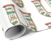Ugly Sweater Letter U Christmas Geschenkpapier (Rolleneckpunkt)