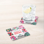 Ugly Sweater mit Weihnachten, Rentier Weihnachten Rechteckiger Pappuntersetzer (Vor Ort)