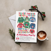 Ugly Sweater Modern Maximalist Weihnachts-Party Einladung