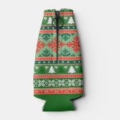 Ugly Sweater Monogram Christmas Flaschenkühler (Rückseite)
