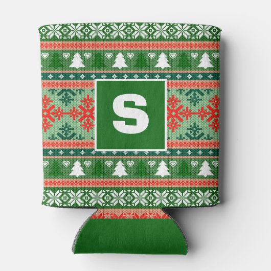 Ugly Sweater Monogram Dosenkühler (Rückseite)