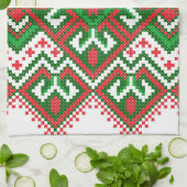 Ugly Sweater Muster Festivals Weihnachtshandtuch Geschirrtuch (Gefaltet)