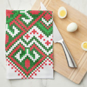 Ugly Sweater Muster Festivals Weihnachtshandtuch Geschirrtuch (Viertel Falte)