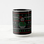 Ugly Sweater - Niedlicher Snowman Weihnachts-Jumpe Tasse (Zentrum)