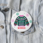 Ugly Sweater Party 1. Platz Gewinner Button (Beispiel)