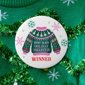 Ugly Sweater Party 1. Platz Gewinner Button