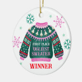 Ugly Sweater Party 1. Platz Gewinner Keramik Ornament (Links)