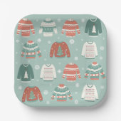 Ugly Sweater Party Dessert Teller (Vorderseite)