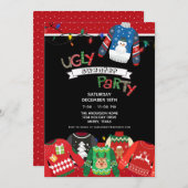 Ugly Sweater Party Einladung (Vorne/Hinten)