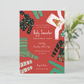 Ugly Sweater Party Einladung (Stehend Vorderseite)