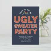 Ugly Sweater Party Einladung (Stehend Vorderseite)