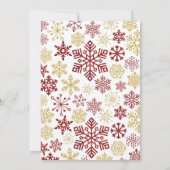 Ugly Sweater Party Einladung Elegante Schneeflocke (Rückseite)