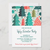 Ugly Sweater Party Einladung Forest Snowfall (Vorderseite)