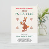 Ugly Sweater Party Einladung Funny Beer Pub (Stehend Vorderseite)