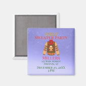 Ugly Sweater Party Erinnerung Magnet (Vorderseite/Rückseite)